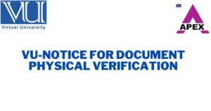 NOTICE FOR DOCUMENT PHYSICAL VERIFICATION