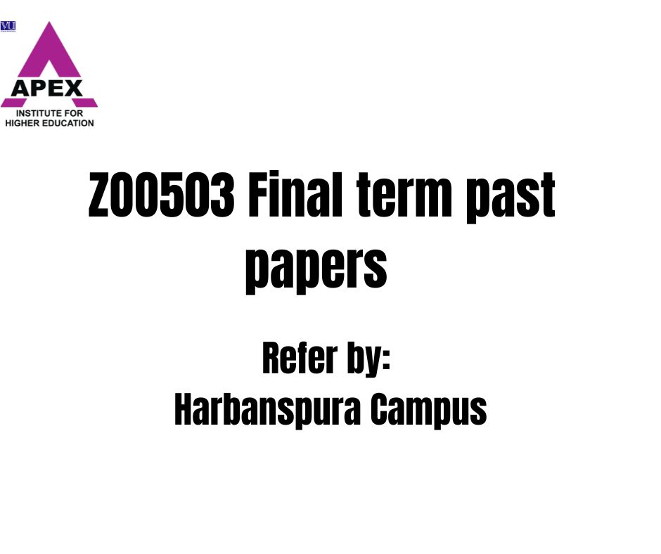 ZOO503 Final term past papers